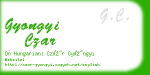 gyongyi czar business card